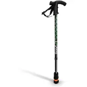Flexyfoot - Wandelstok met Derby handvat - zwart - in hoogte verstelbaar 70 - 96 cm