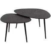 Hoyz Collection salontafel driehoekig metallic - set van 2