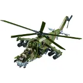 Sluban ModelBricks MI-24S Gunship Helikopter bouwspeelgoed kinderen vanaf 6 jaar - Constructiespeelgoed modelbouw - bouwdoos met 893 bouwstenen - M38-B1137