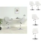vidaXL Eetkamerstoelen 2 st kunstleer wit
