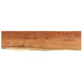 vidaXL Wandschap rechthoekig natuurlijke rand 120x30x3,8 cm acaciahout