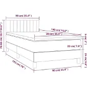 vidaXL Boxspring met matras stof zwart 90x190 cm