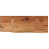 vidaXL Wandschap rechthoekig natuurlijke rand 70x30x3,8 cm acaciahout