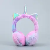 Fluffy oorwarmers unicorn paars