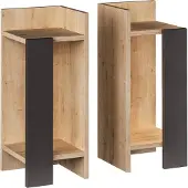 Decortie Set van 2 nachtkastjes Elos | spaanplaat naturel 25x60x27 cm nachtkastjes | NADUVI