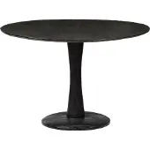 Brix zwarte eetkamertafel vivian 120cm moderne eettafel van mangohout