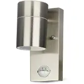 V-TAC VT-7621PIR GU10 Buitenverlichting - Wand - Armaturen - Roestvrij - Staal - IP44