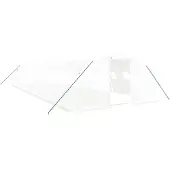 vidaXL Tuinkas met stalen frame 48 m² 12x4x2 m wit