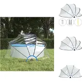 vidaXL Zwembadtent, rond, 315x158 cm, PVC