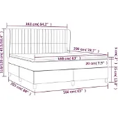 vidaXL Boxspring met matras stof donkerbruin 160x200 cm