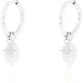 Oozoo Silver coloured earrings with star & pearl charm