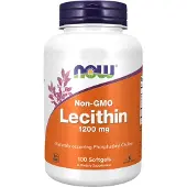 Now , Niet-GMO-Lecithine, 3.600 mg, 100 Zachte capsules (1.200 mg per Zachte capsule)