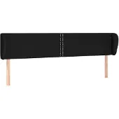 vidaXL Hoofdbord met randen 163x23x78/88 cm stof zwart