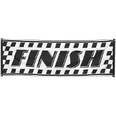 Merkloos Finish banner 74 x 220 cm - Race thema feestartikelen - Race vlag - Feestbanieren