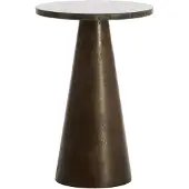 Light & Living bijzettafel Ø29x43 cm ynez donker marmer+donkr