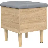 vidaXL Opbergbankje 42x42x46 cm bewerkt hout sonoma eikenkleurig