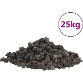 vidaXL Lavastenen 25 kg 1-2 cm zwart