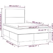 vidaXL Boxspring met matras kunstleer zwart 120x200 cm