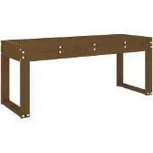 vidaXL Tuinbank 110x38x45 cm massief grenenhout honingbruin