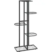 vidaXL Bloemenstandaard met 5 lagen 43x22x98 cm metaal zwart