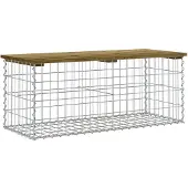 vidaXL Tuinbank schanskorfontwerp 103x44x42 cm geïmpregneerd hout