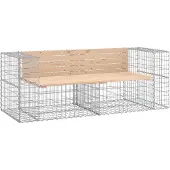 vidaXL Tuinbank schanskorfontwerp 184x71x65,5 cm massief grenenhout