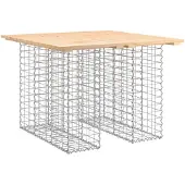 vidaXL Tuintafel schanskorfontwerp 100x102x72 cm massief grenenhout
