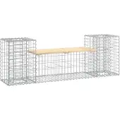 vidaXL Tuinbank schanskorfontwerp 183x41x60,5 cm massief grenenhout
