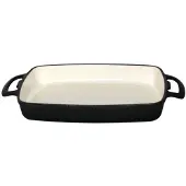 Vogue Rechthoekige ovenschaal zwart 1,8 Liter | inductieproof