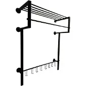 Lt-luce Kapstok Joy Royal XXL Mat Zwart 8 Haken 95 x 75cm