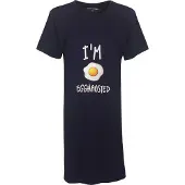 Temptation Dames Nachthemd - Bigshirt - Marineblauw - Maat S