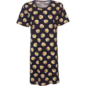 Temptation Dames Bigshirt - Nachthemd - Geel-Blauw - Maat L