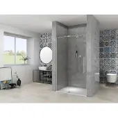 Van Rijn ST08 douchedeur met helder glas 95-105cm RVS