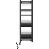 Belrad Heat Round Elektrische Handdoekradiator - 160x50cm - 700W - Mat Zwart - Staal - Verwarming, Radiatoren, Elektrische Radiatoren - 5404029155546