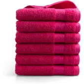 DoubleDry Hotel handdoeken 50 x 100 cm – set van 6 – 100% katoen 500 g/m2 –