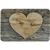 Mars & More deurmat hout hart 75x50cm
