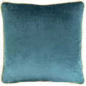 Mars & More kussen fluweel goud petrol 45x45cm