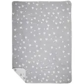 Mars & More plaid hartjes all over licht grijs 130x180cm