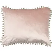 Mars & More half kussen fluweel pom pom blush pink 35x45cm*