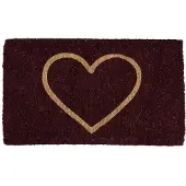 Mars & More kokosmat handgeweven hart rood 75cm