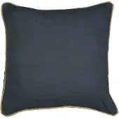 Mars & More kussen donkergrijs met jute bies 45x45cm*