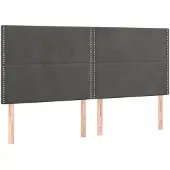 vidaXL Hoofdbord donkergrijs 160x5x118/128 cm Fluweel