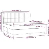 vidaXL Boxspring met matras stof donkerbruin 200x200 cm