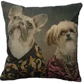 Mars & More kussen fluweel preppy honden 45x45cm*