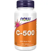Now Vitamine C-500 with Rose Hips - 100 tabl