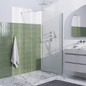 Brauer Chrome Frame Inloopdouche set 1 helder glas 100x200 met muurprofiel en lijst rondom chroom