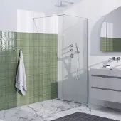 Brauer Chrome Frame Inloopdouche set 1 helder glas 90x200 met muurprofiel en lijst rondom chroom
