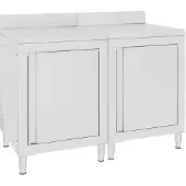 vidaXL Werktafelkast commercieel 120x60x96 cm roestvrij staal