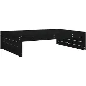vidaXL Tuinvoetenbank 120x80 cm massief grenenhout zwart