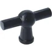 ODShop Kraanknopje IJzer zwart 67 mm